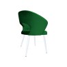 Krzesło AURA welurowe zielone MG25 na białej nodze