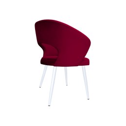 Krzesło tapicerowane AURA MG31 czerwone na białej nodze