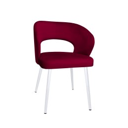 Krzesło tapicerowane AURA MG31 czerwone na białej nodze