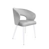 Krzesło tapicerowane AURA MG39 jasny szary na białej nodze
