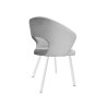 Krzesło tapicerowane AURA MG39 jasny szary na białej nodze
