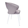 Krzesło AURA welurowe na białej nodze MG55 szary
