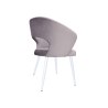 Krzesło AURA welurowe na białej nodze MG55 szary