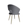 Krzesło tapicerowane AURA welur szare BL14 dąb