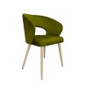 Krzesło AURA welurowe zielona oliwka BL75, nogi dąb