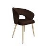 Krzesło tapicerowane AURA - welur MG05 dąb