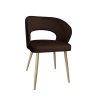 Krzesło tapicerowane AURA - welur MG05 dąb
