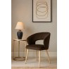 Krzesło tapicerowane AURA - welur MG05 dąb