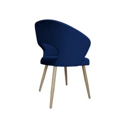 Krzesło AURA welurowe granat MG16 z nogami w kolorze dąb