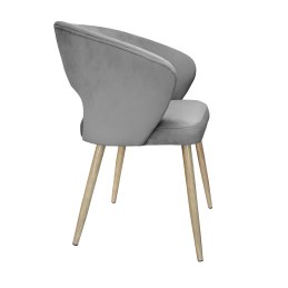 Krzesło AURA welur MG17 szary, nogi dąb