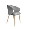 Krzesło AURA welur MG17 szary, nogi dąb