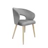 Krzesło AURA welur MG17 szary, nogi dąb