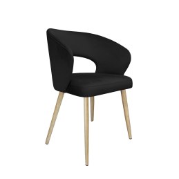 Krzesło tapicerowane AURA welur MG19 turkus, nogi dąb