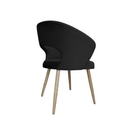 Krzesło tapicerowane AURA welur MG19 turkus, nogi dąb