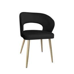 Krzesło tapicerowane AURA welur MG19 turkus, nogi dąb