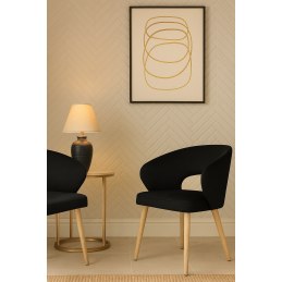 Krzesło tapicerowane AURA welur MG19 turkus, nogi dąb