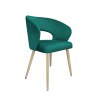 Krzesło AURA welur MG20 turkus, nogi metal dąb