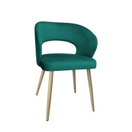 Krzesło AURA welur MG20 turkus, nogi metal dąb