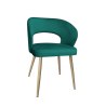 Krzesło AURA welur MG20 turkus, nogi metal dąb