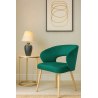 Krzesło AURA welur MG20 turkus, nogi metal dąb