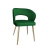 Krzesło AURA welurowe z nogami w kolorze dąb
