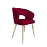 Krzesło AURA welurowe MG31 czerwone, nogi dąb