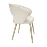 Krzesło AURA welurowe MG50 kremowe, nogi dąb