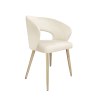 Krzesło AURA welurowe MG50 kremowe, nogi dąb