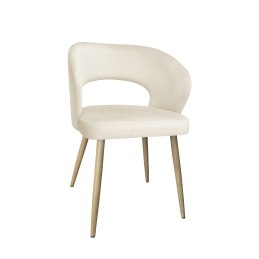 Krzesło AURA welurowe MG50 kremowe, nogi dąb