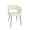 Krzesło AURA welurowe MG50 kremowe, nogi dąb
