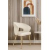 Krzesło AURA welurowe MG50 kremowe, nogi dąb
