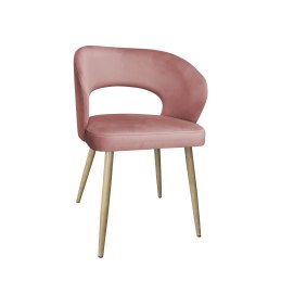 Krzesło tapicerowane AURA – welur, nogi dąb