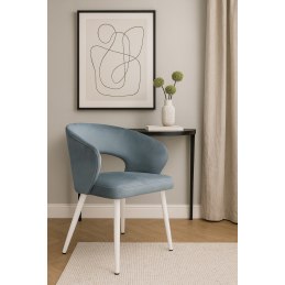 Krzesło tapicerowane AURA noga biała BL06