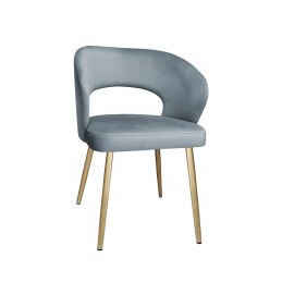 Krzesło AURA welur BL06 złote nogi