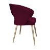 Krzesło AURA welur MG02 śliwka nogi złote