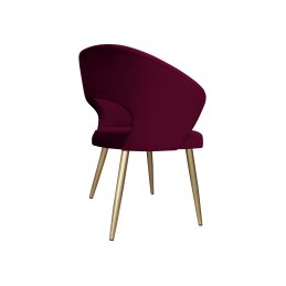 Krzesło AURA welur MG02 śliwka nogi złote