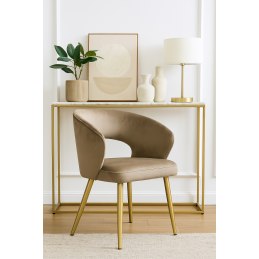 Krzesło AURA welurowe MG06 nogi złote