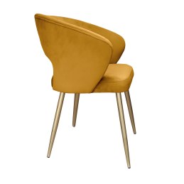 Krzesło tapicerowane AURA MG15 miodowy, nogi złote