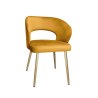 Krzesło tapicerowane AURA MG15 miodowy, nogi złote