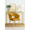 Krzesło tapicerowane AURA MG15 miodowy, nogi złote