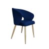 Krzesło AURA welurowe MG16 granat ze złotymi nogami