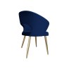 Krzesło AURA welurowe MG16 granat ze złotymi nogami