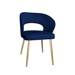 Krzesło AURA welurowe MG16 granat ze złotymi nogami