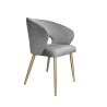 Krzesło AURA welurowe MG17 szary, nogi złote