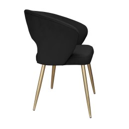 Krzesło AURA welurowe z złotymi nogami MG19