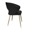 Krzesło AURA welurowe z złotymi nogami MG19