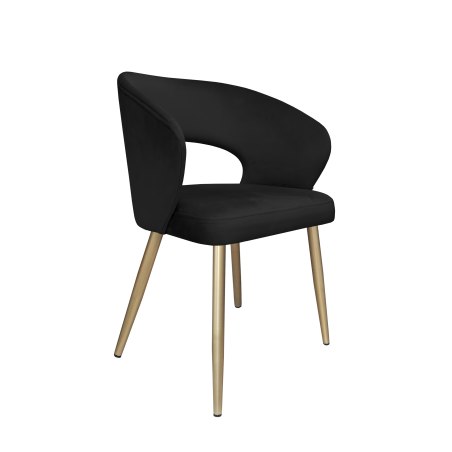 Krzesło AURA welurowe z złotymi nogami MG19