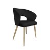 Krzesło AURA welurowe z złotymi nogami MG19