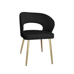 Krzesło AURA welurowe z złotymi nogami MG19