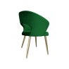 Krzesło AURA welur zielone z złotymi nogami